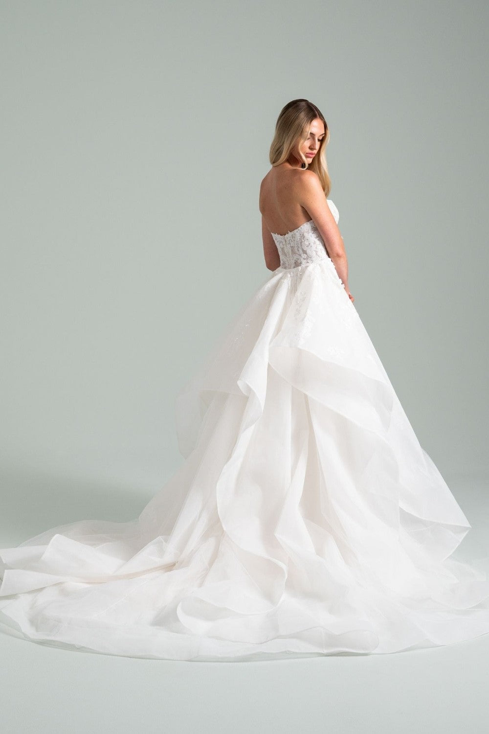 Modern Beaded Fit-And-Flare Wedding Dress With Detachable Overskirt | Kleinfeld Bridal Modern Beaded Fit-And-Flare Wedding Dress With Detachable Overskirt | Kleinfeld Bridal