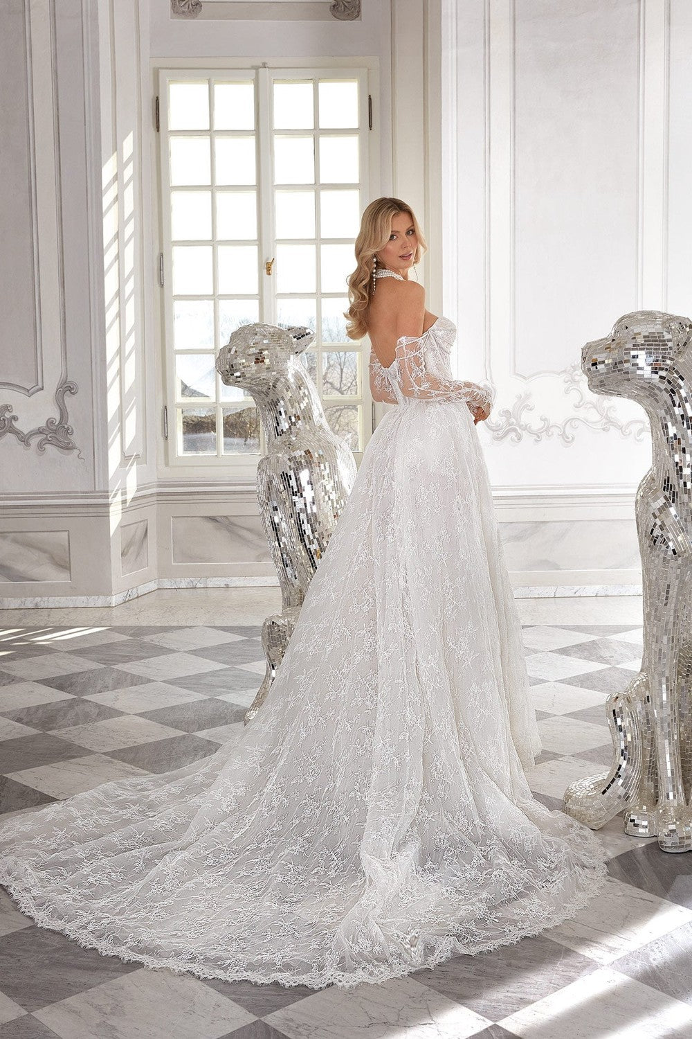 Modern Lace A-Line Wedding Dress by Vanilla Sposa — image 2 of 2
