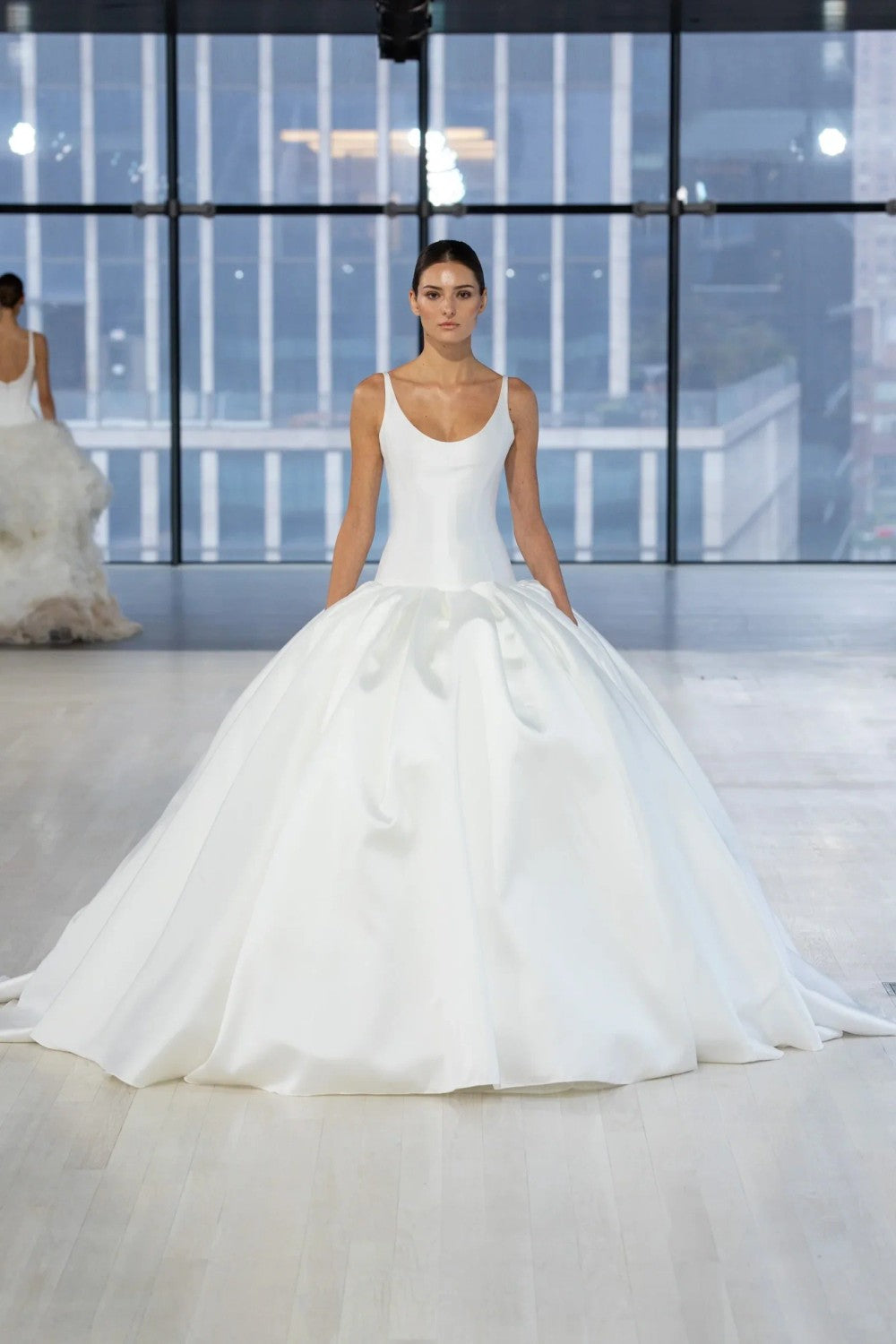 Dramatic Drop Waist Ball Gown by Nicole + Felicia