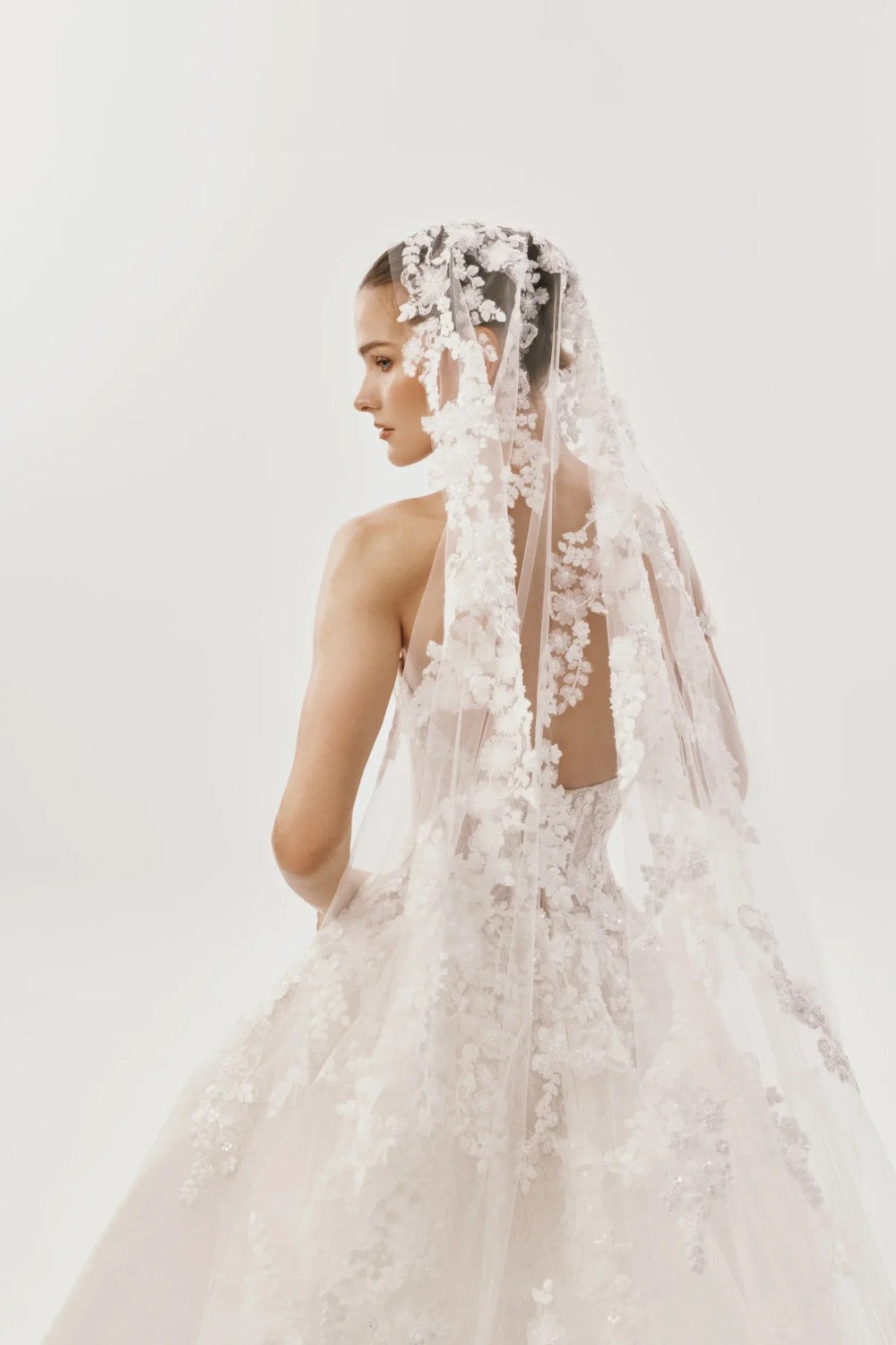 Ethereal And Romantic Sheer Lace Ball Gown by Nicole + Felicia For Kleinfeld — image 3 of 3