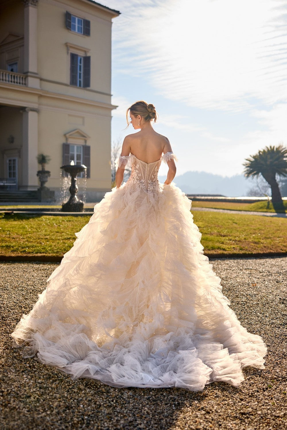 Off-The-Shoulder Ruffled Ball Gown by Randy Fenoli — image 2 of 2