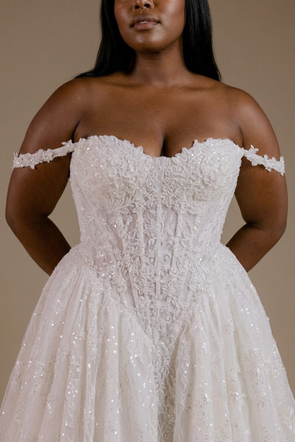 Plus-Size Ethereal Off-The-Shoulder Tulle Ball Gown — plus-size render