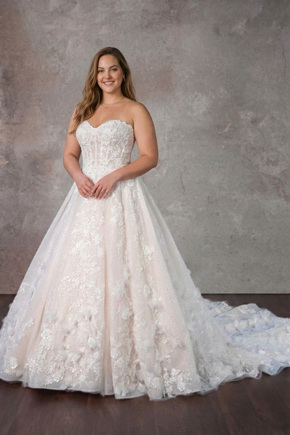 Feminine 3D Floral Ball Gown | Kleinfeld Bridal Feminine 3D Floral Ball Gown | Kleinfeld Bridal