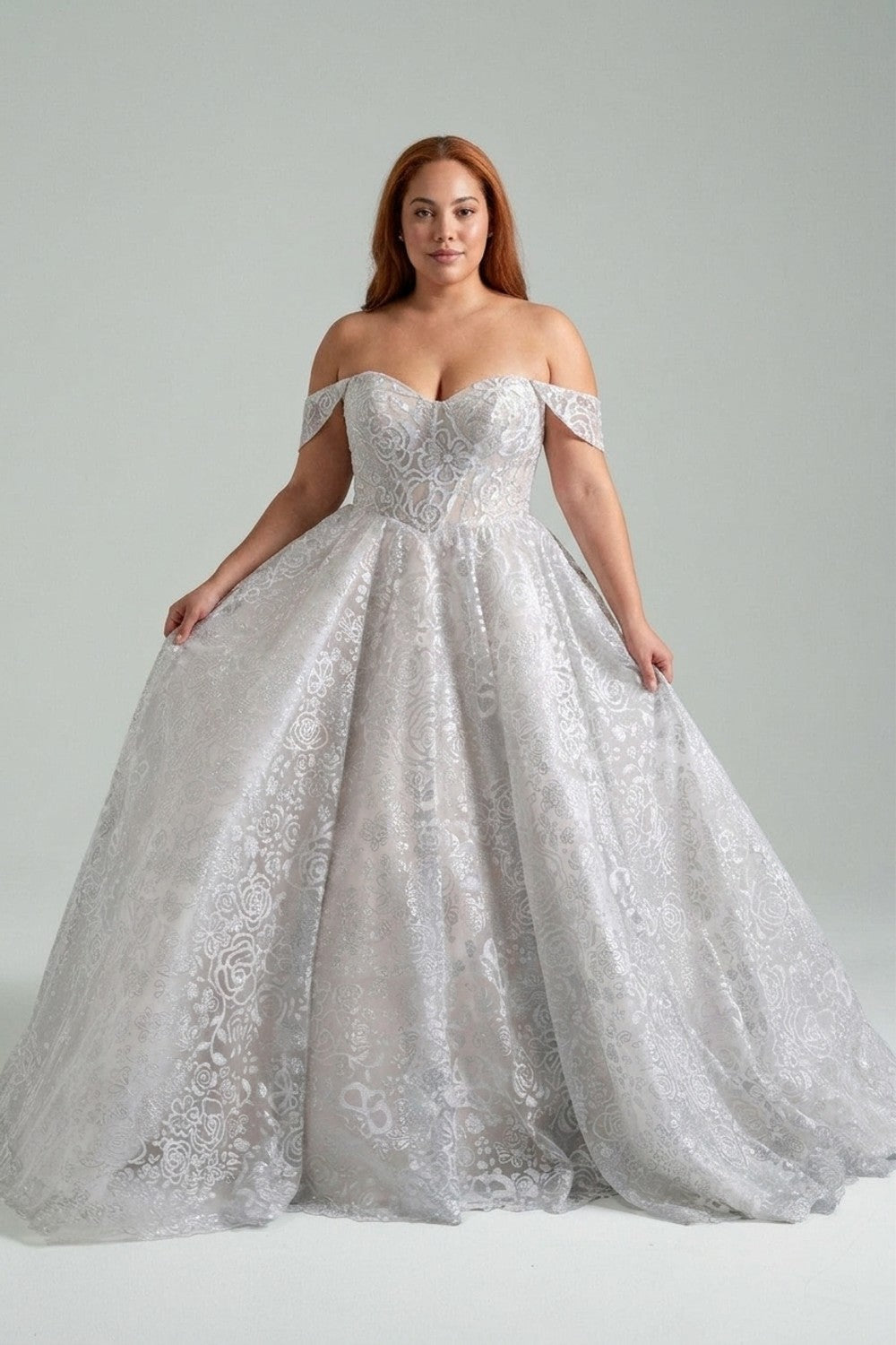 Plus-Size Dramatic And Unique Embellished Ball Gown With Detachable Straps | Kleinfeld Bridal Plus-Size Dramatic And Unique Embellished Ball Gown With Detachable Straps | Kleinfeld Bridal