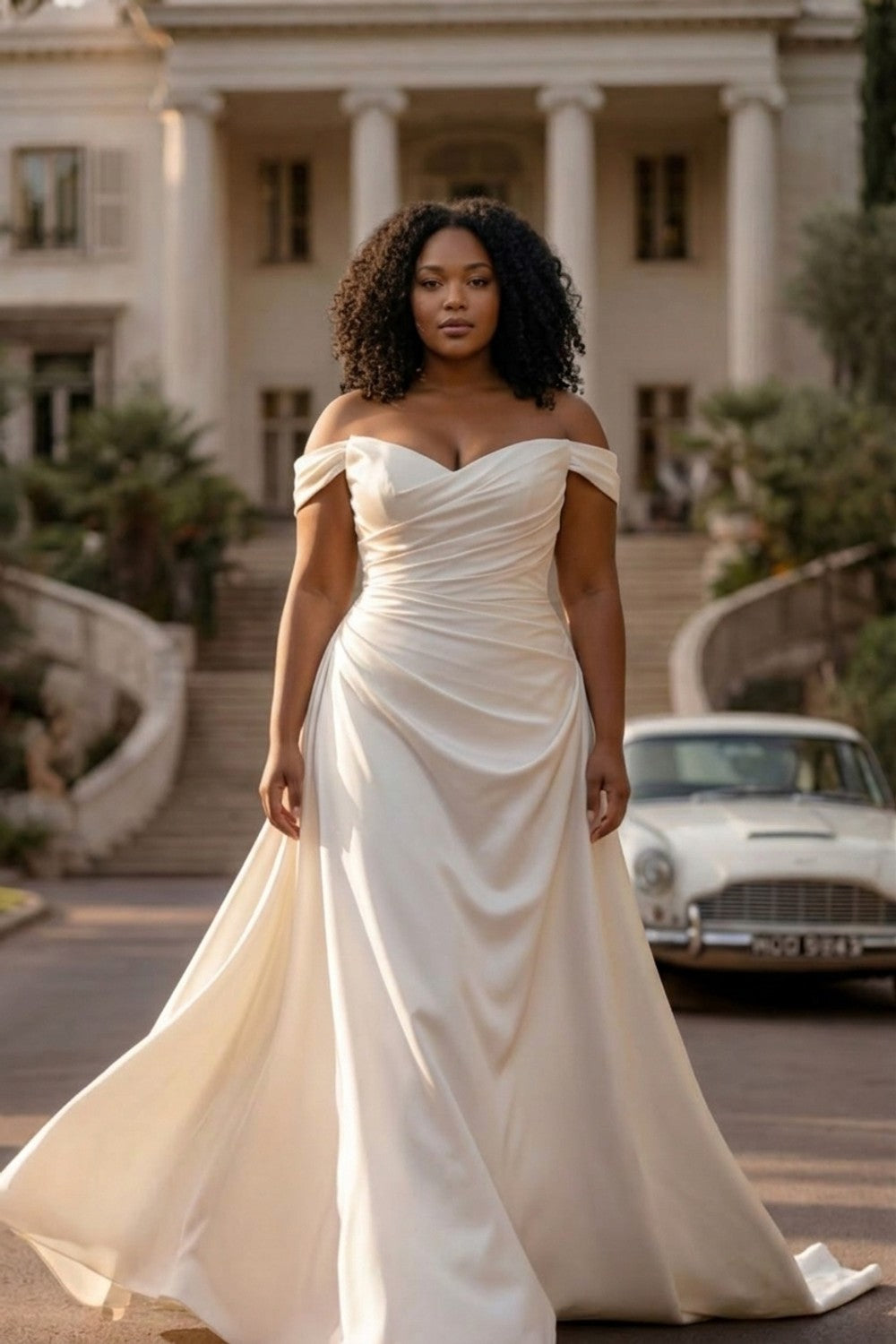 Plus-Size Elegant Off-The-Shoulder A-Line Wedding Dress — plus-size render