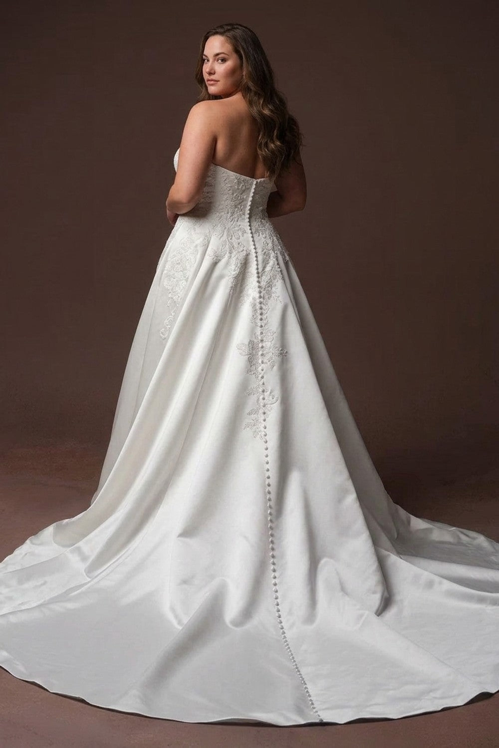Plus-Size Romantic Lace Adorned Ball Gown — plus-size render