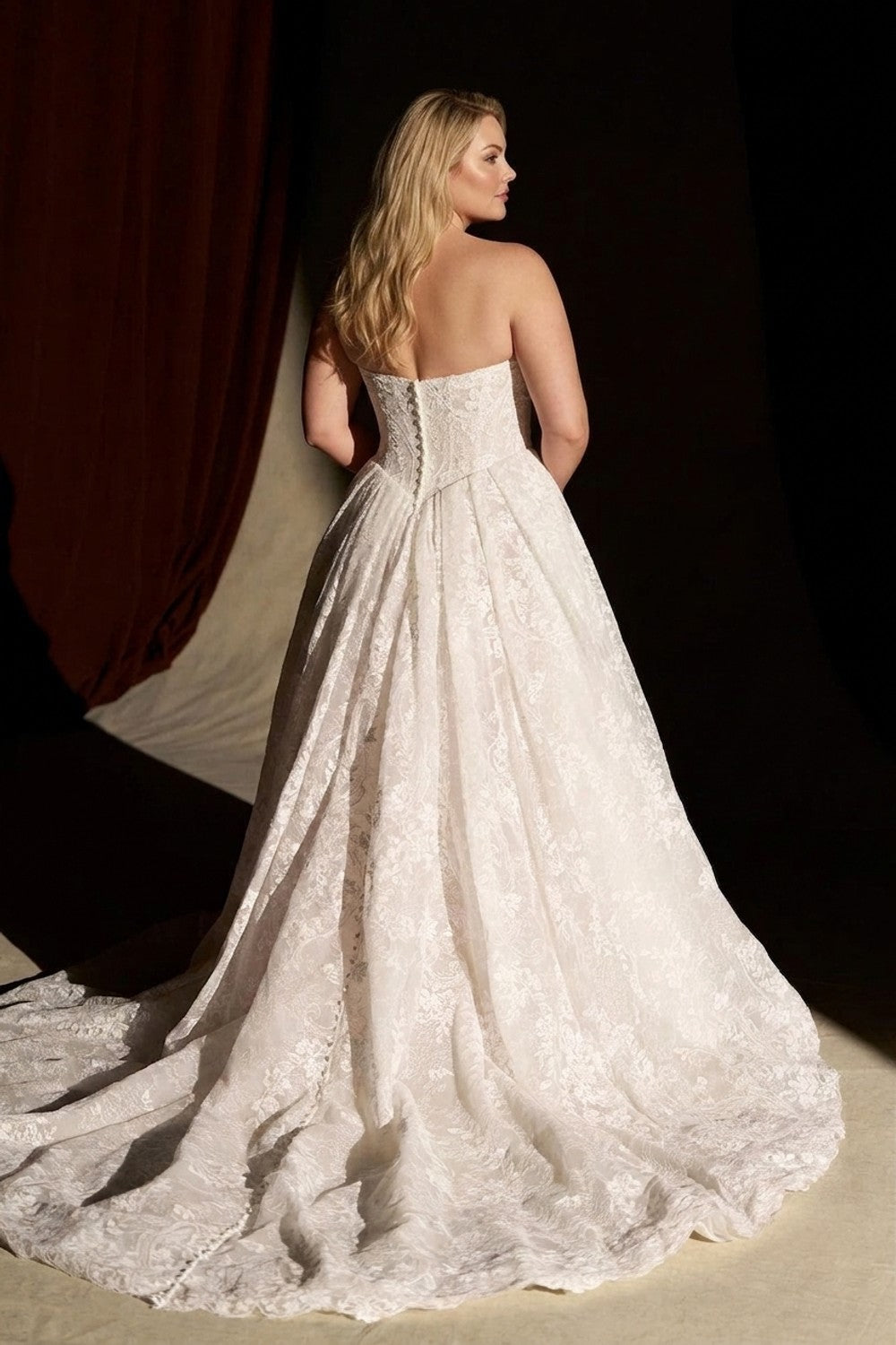 Plus-Size Romantic Floral Ball Gown — plus-size render