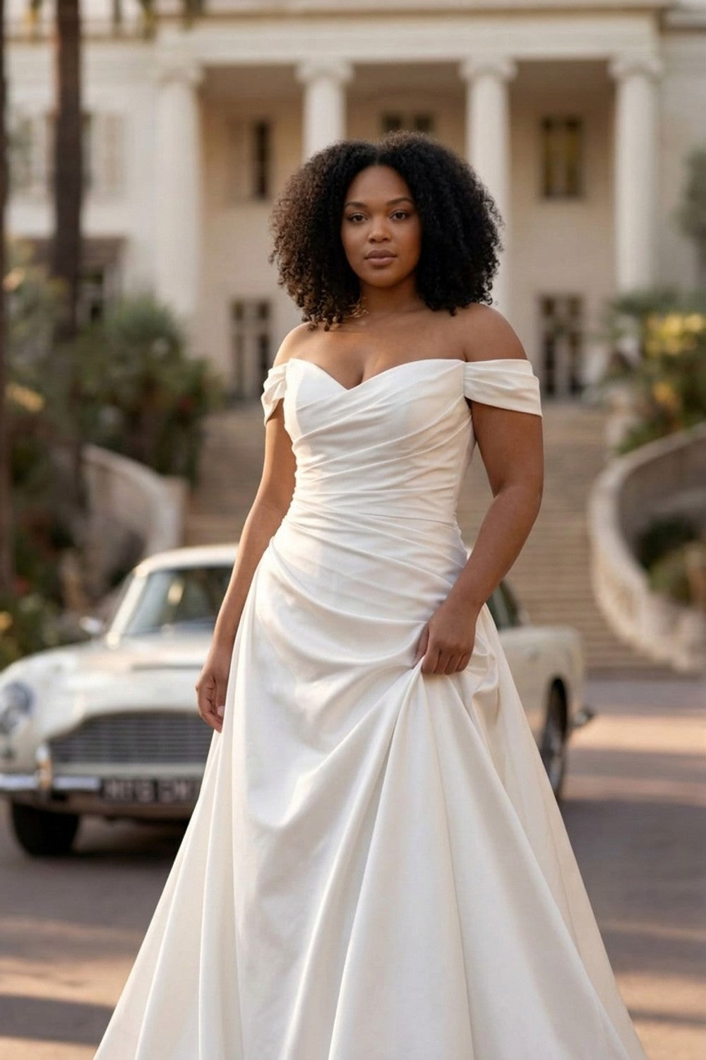 Plus-Size Elegant Off-The-Shoulder A-Line Wedding Dress — plus-size render
