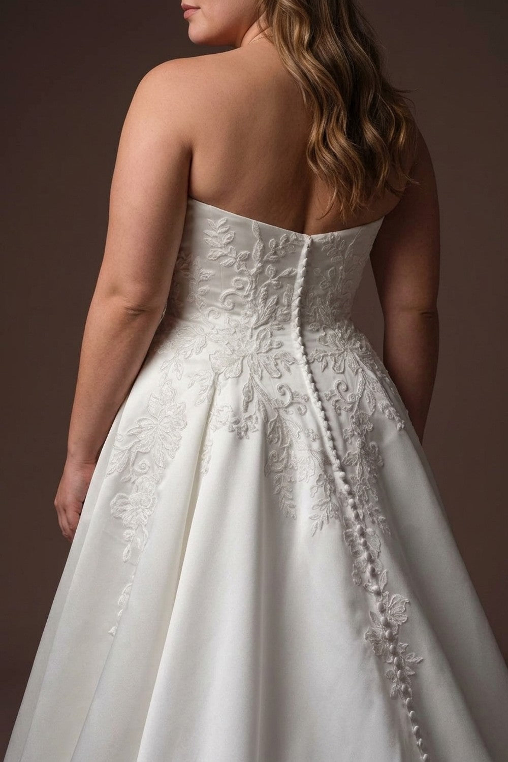 Plus-Size Romantic Lace Adorned Ball Gown — plus-size render