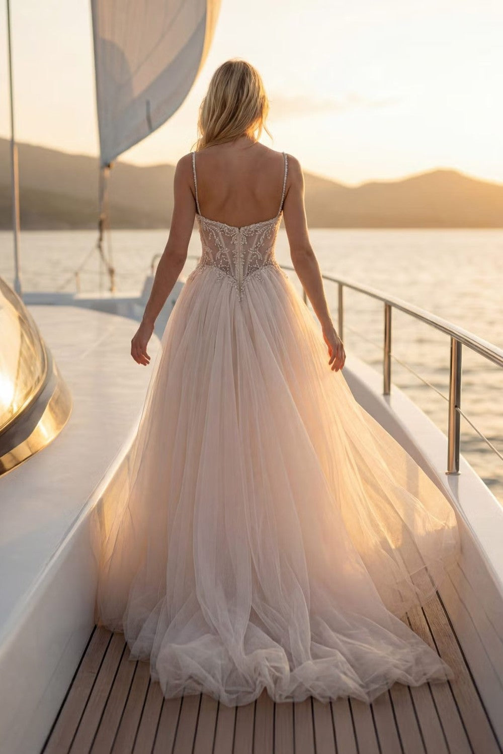 Plus-Size Modern and Romantic A-Line Wedding Dress