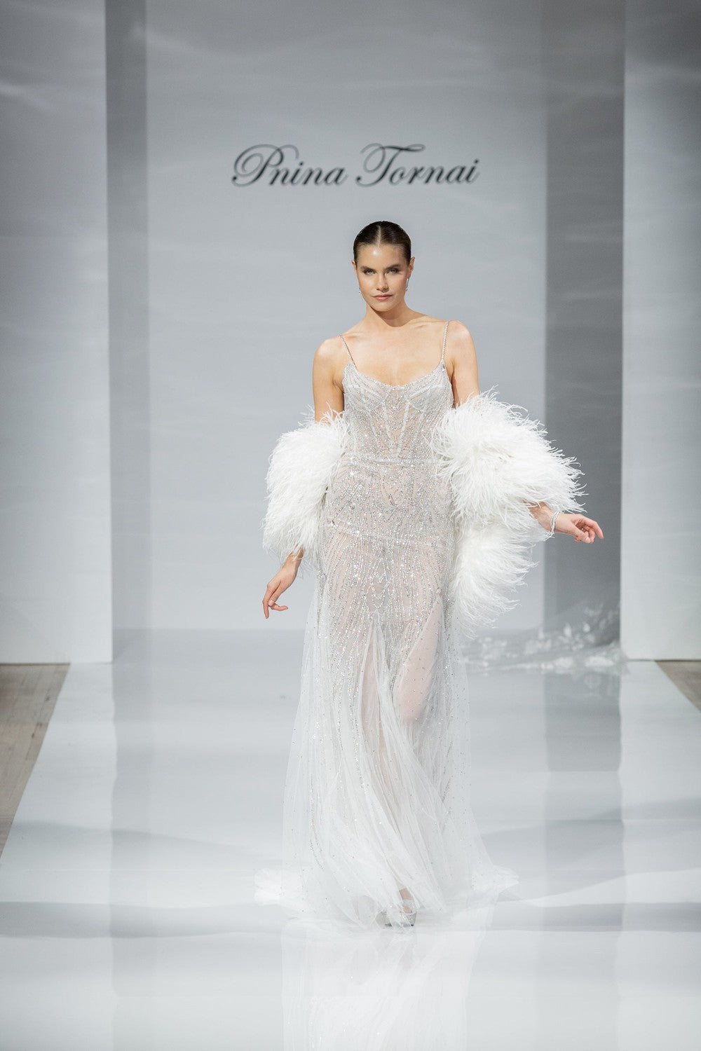 Crystal-Embellished Fit-and-Flare Wedding Dress | Kleinfeld Bridal