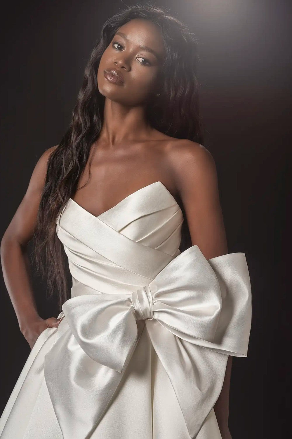 Plus-Size Sweetheart Strapless Ball Gown With Bow by Pnina Tornai — image 2 of 3