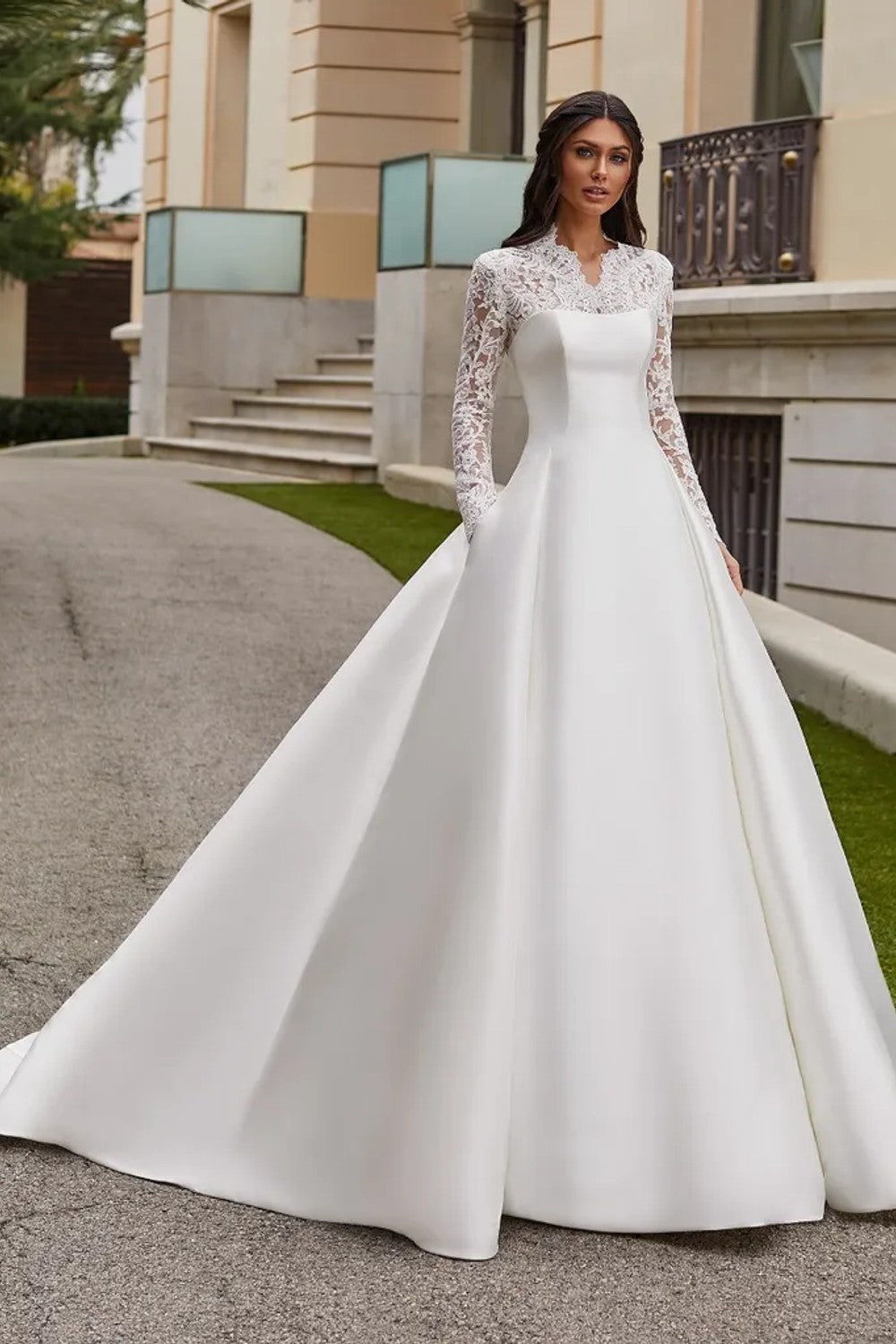 knee length dresses for ladies Pronovias Privee: Liya – Camellia Wedding Gown | Bridal Store