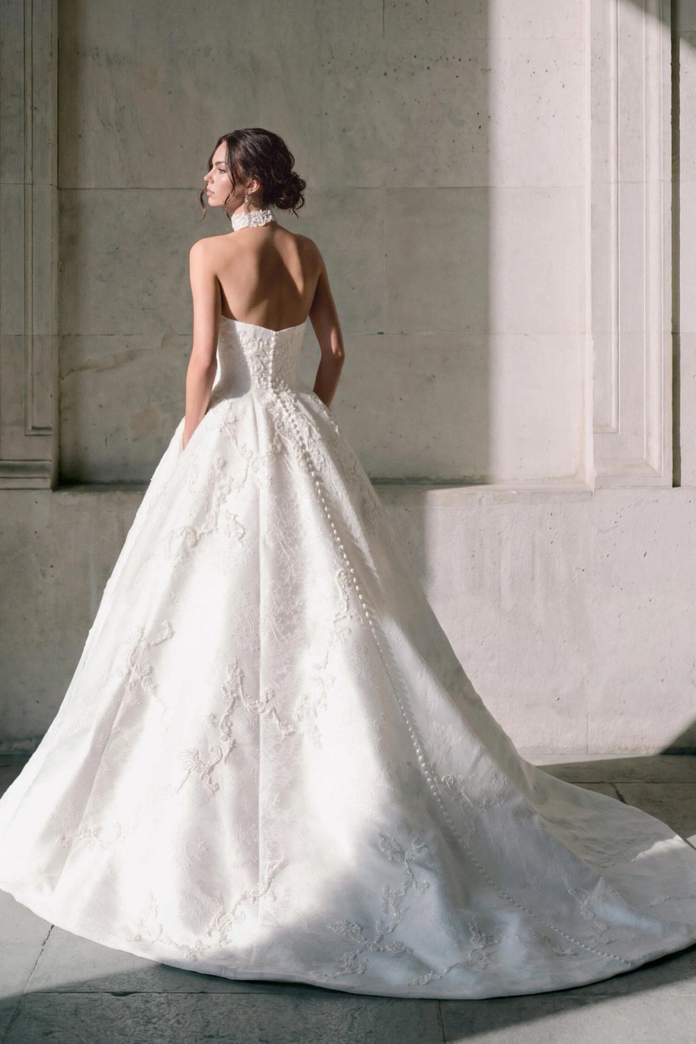 Detailed and Dramatic Ball Gown with Sweetheart Necklace by Pronovias — image 2 of 2