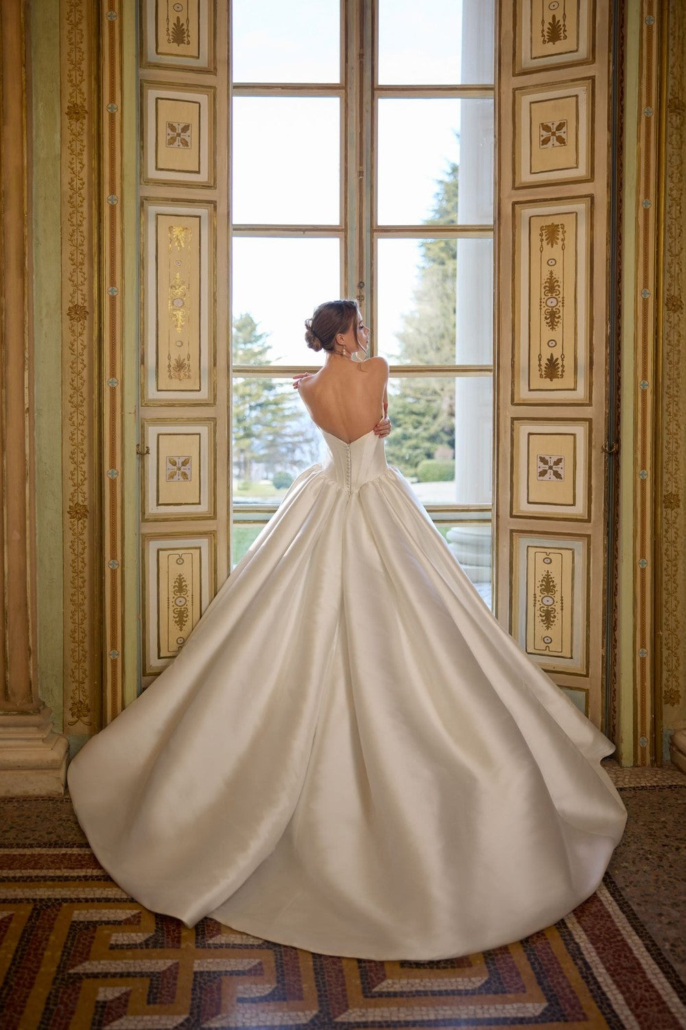 Chic And Classic Basque-Waist Ball Gown With Buttons by Randy Fenoli — image 2 of 2