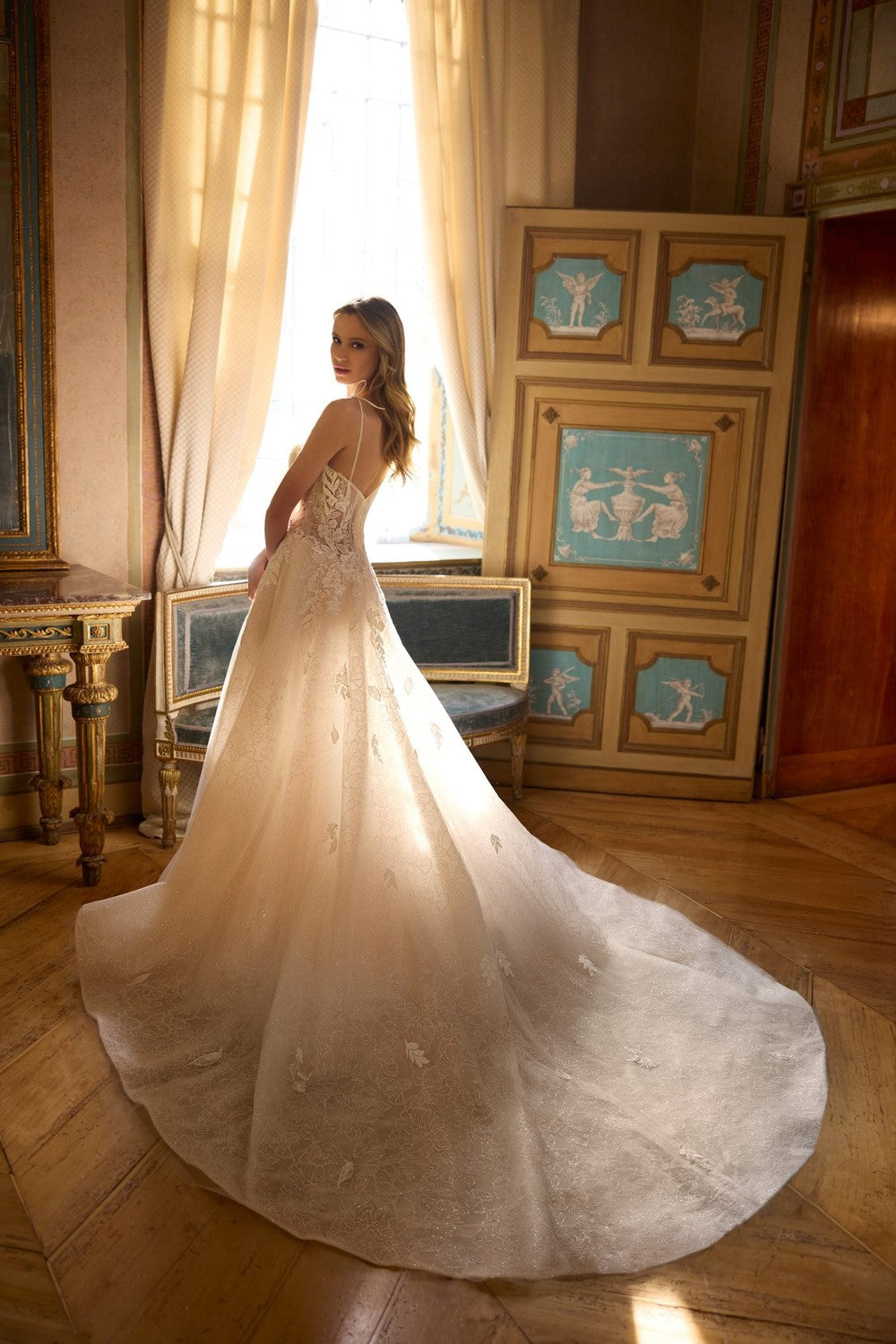 Romantic And Feminine Sparkly A-Line Wedding Dress With Bows by Randy Fenoli — image 2 of 2