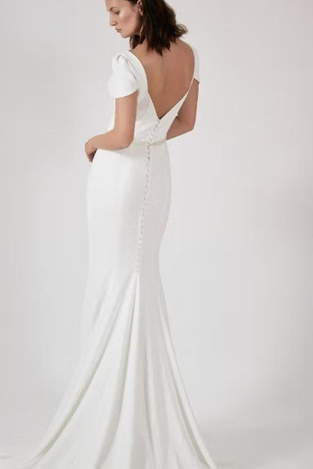 Cap Sleeve Sweetheart Sheath Wedding Dress by Rivini — image 2 of 2