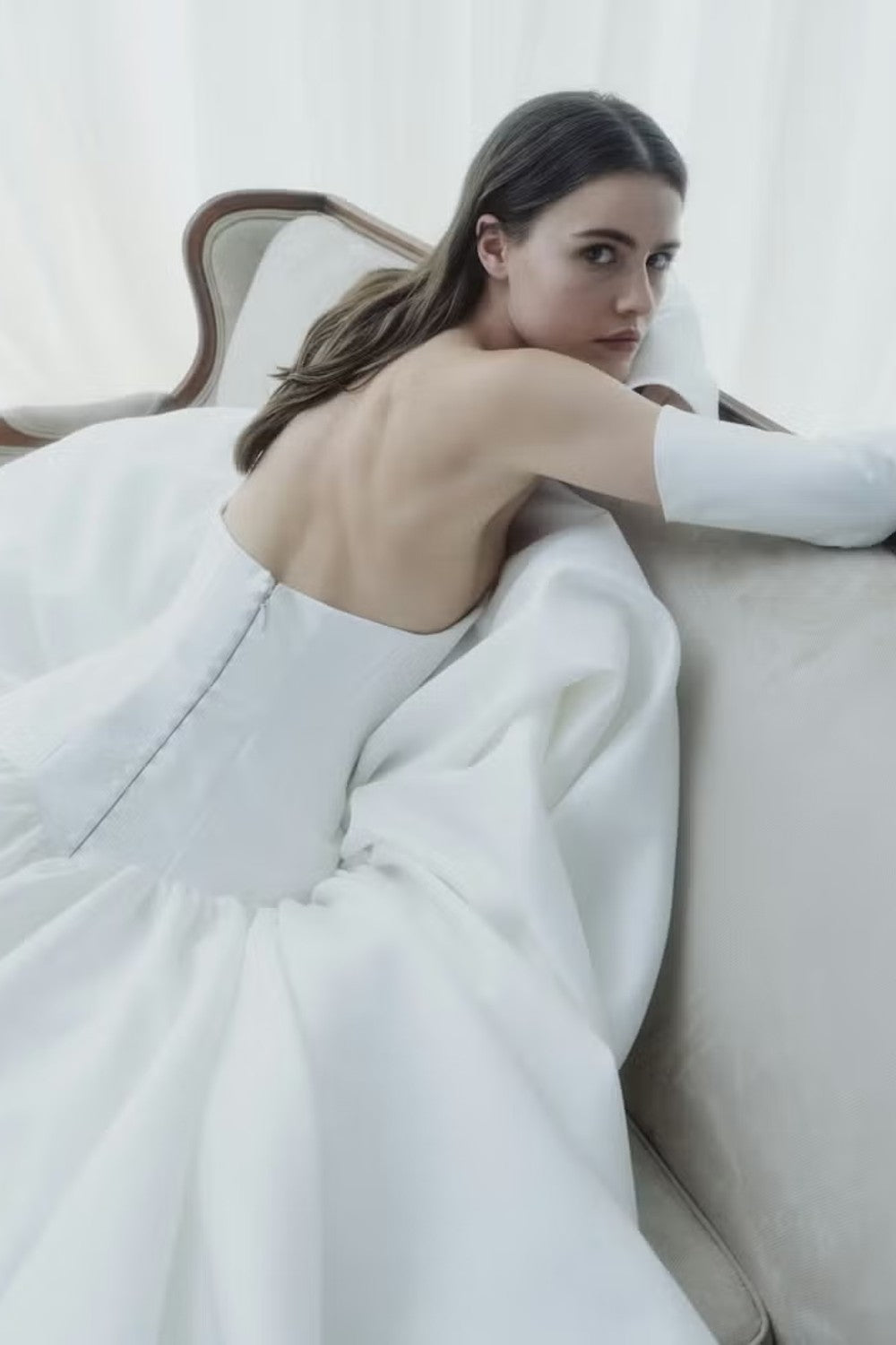 Simple Strapless Drop Waist Ball Gown by Rivini — image 2 of 3