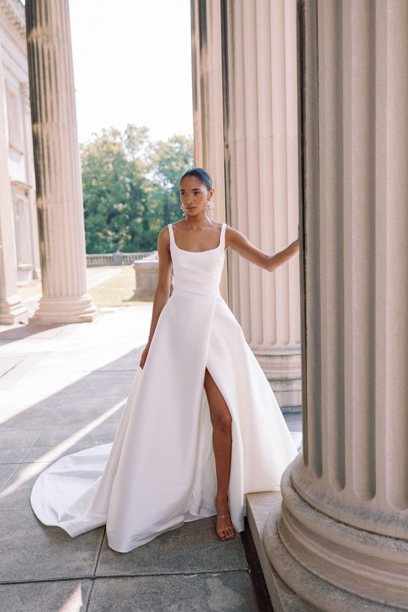 Chic Square-Neck A-Line Wedding Dress | Kleinfeld Bridal Chic Square-Neck A-Line Wedding Dress | Kleinfeld Bridal