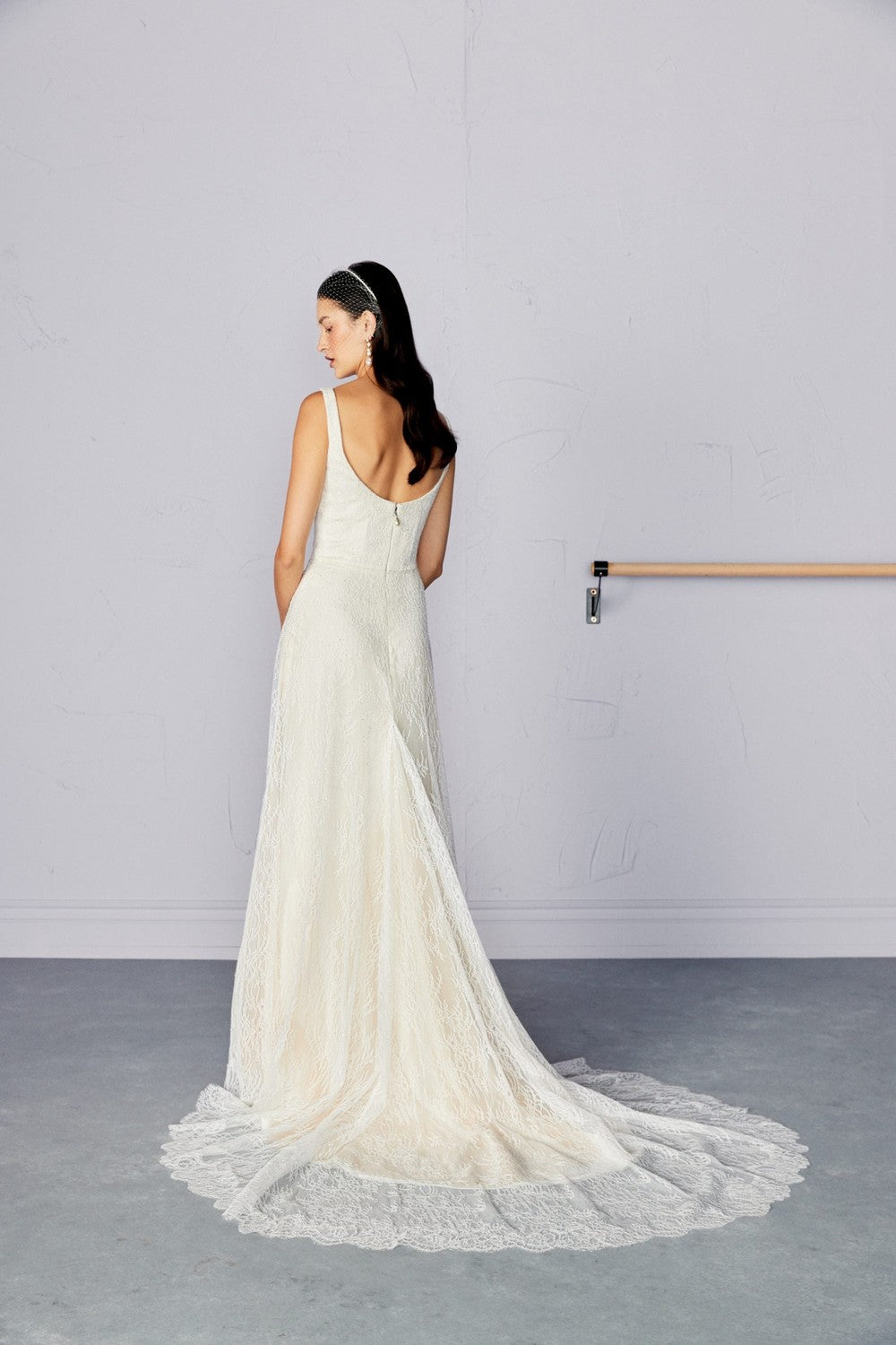Feminine And Classic Scoop-Neck Lace Fit-And-Flare Wedding Dress by Savannah Miller — image 2 of 2