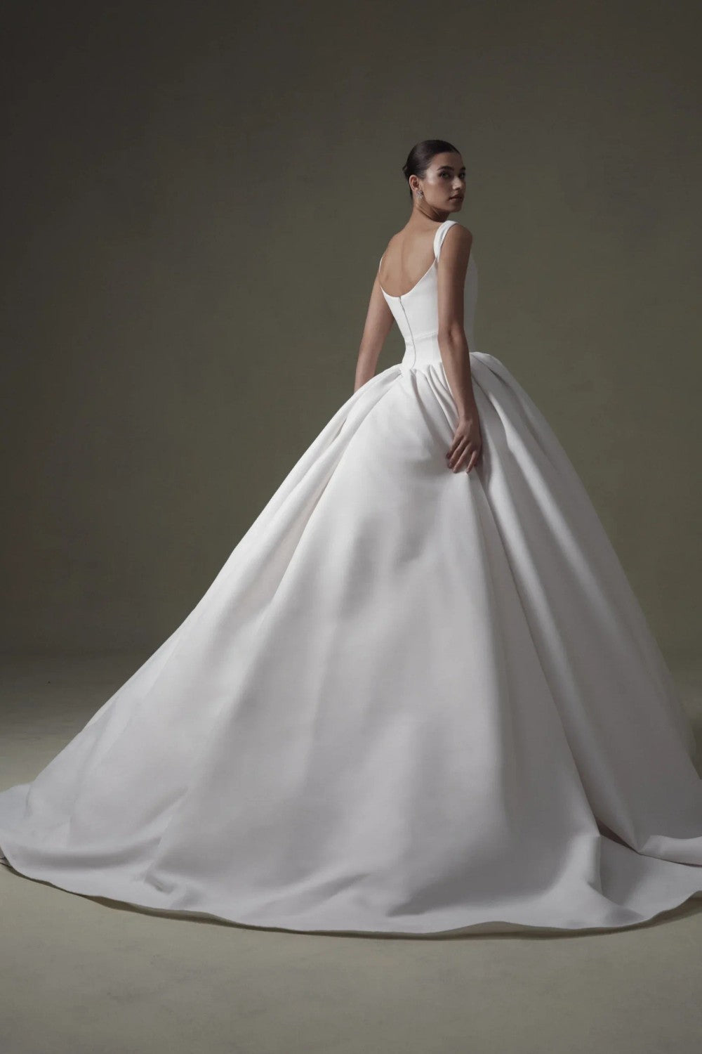 Sophisticated And Polished Basque-Waist Silk Ball Gown by Senstudio — image 2 of 2