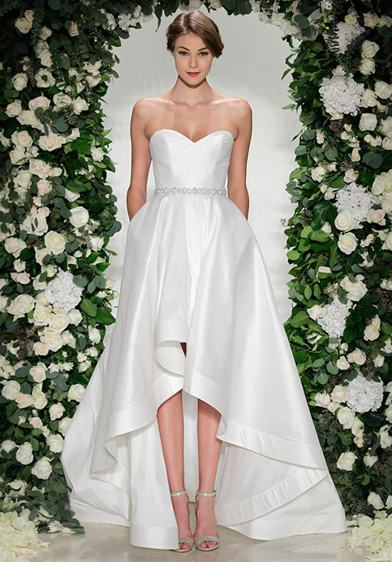 a line high low wedding dresses