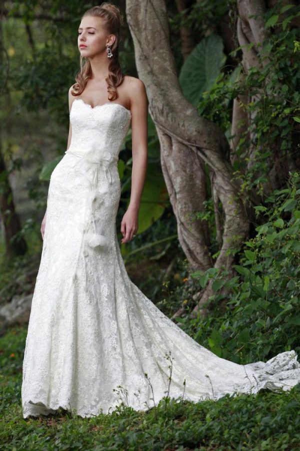 Fit And Flare Wedding Dress - Image 1