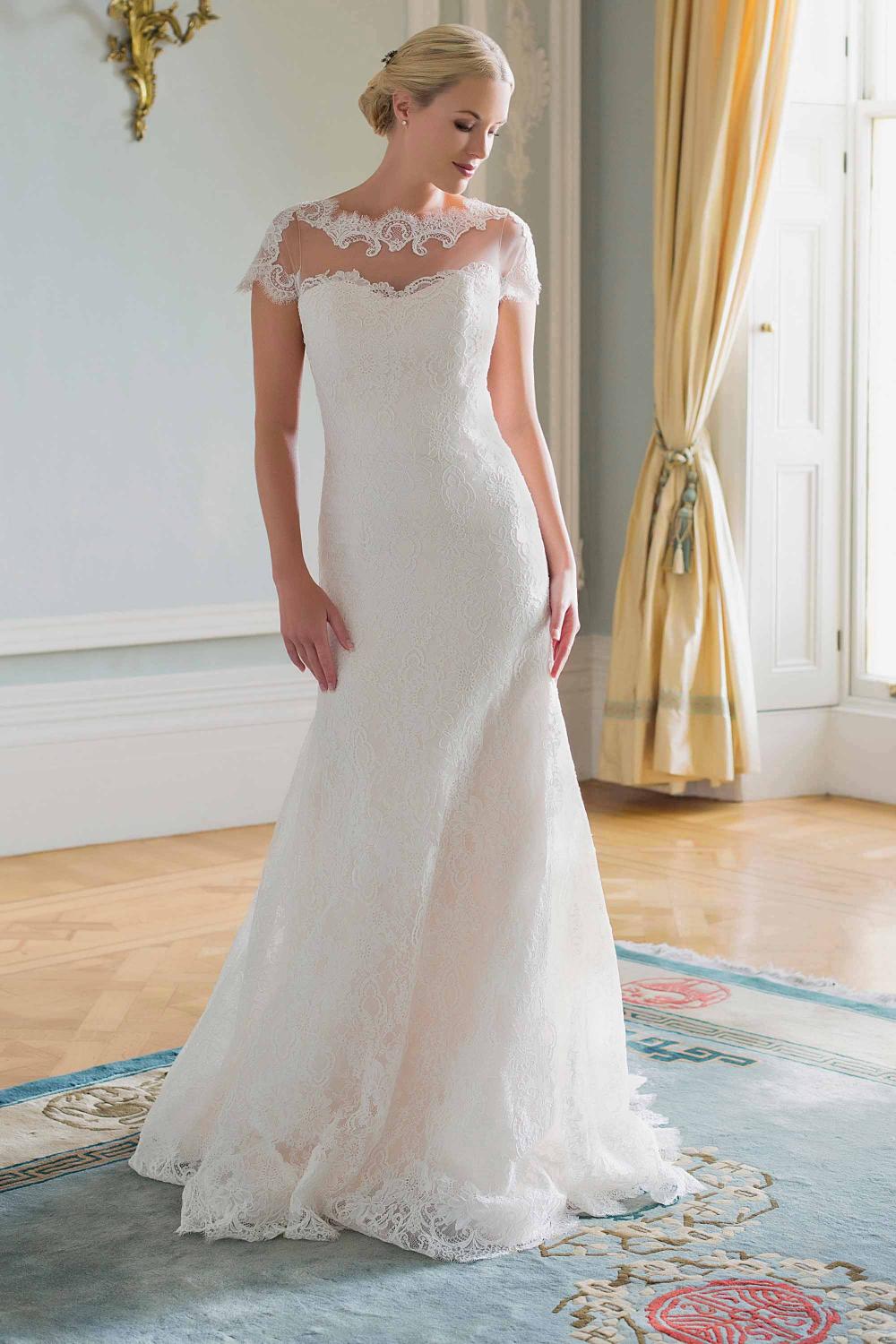 classic fit and flare wedding dress