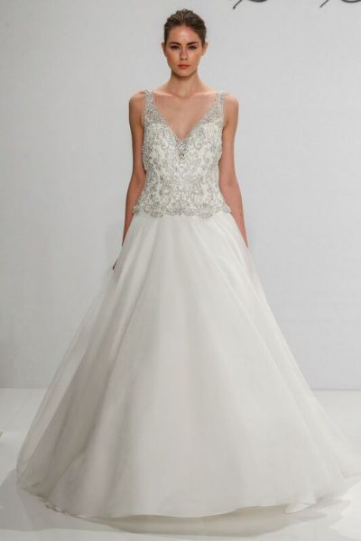 Dennis Basso A Line Wedding Dress 8