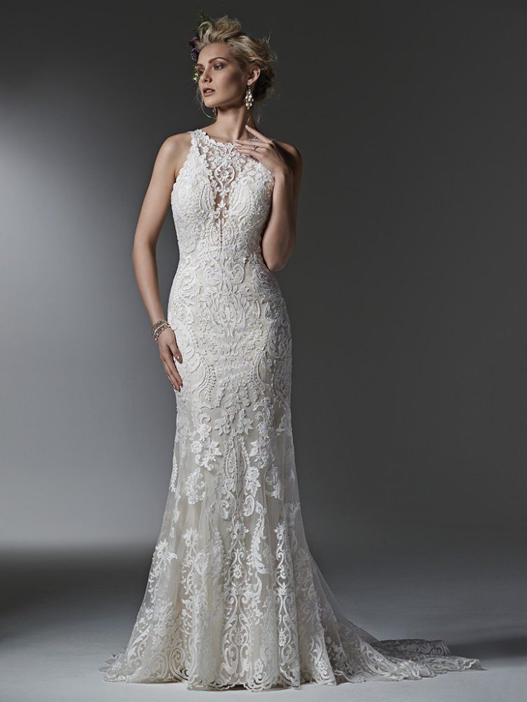 classic sheath wedding dresses