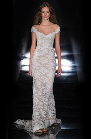 reem acra long sleeve wedding dress