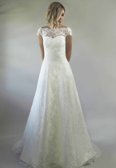 Illusion Sweetheart Neck Off The Shoulder Lace Wedding Dress by Augusta Jones - Image 2