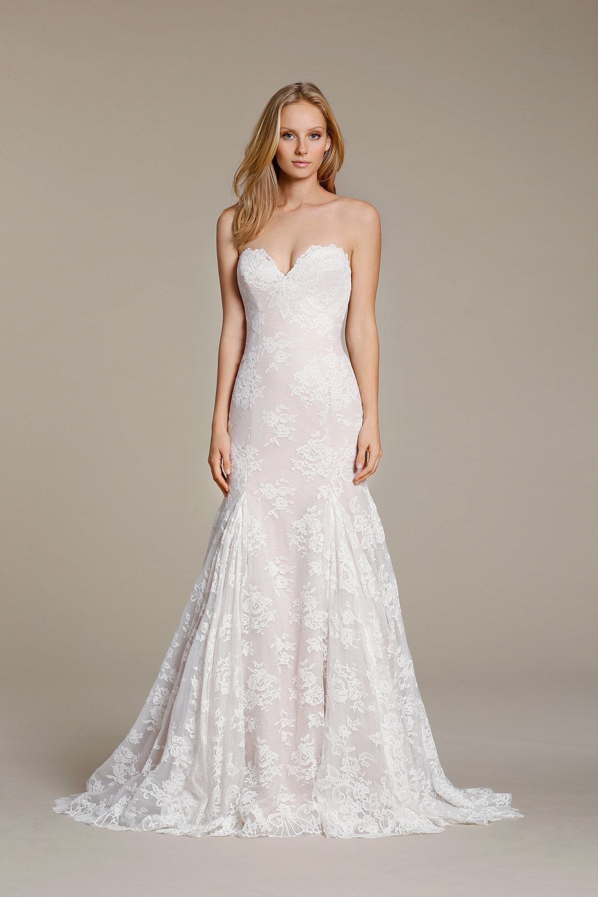 Sweetheart Lace Fit And Flare Wedding Dress