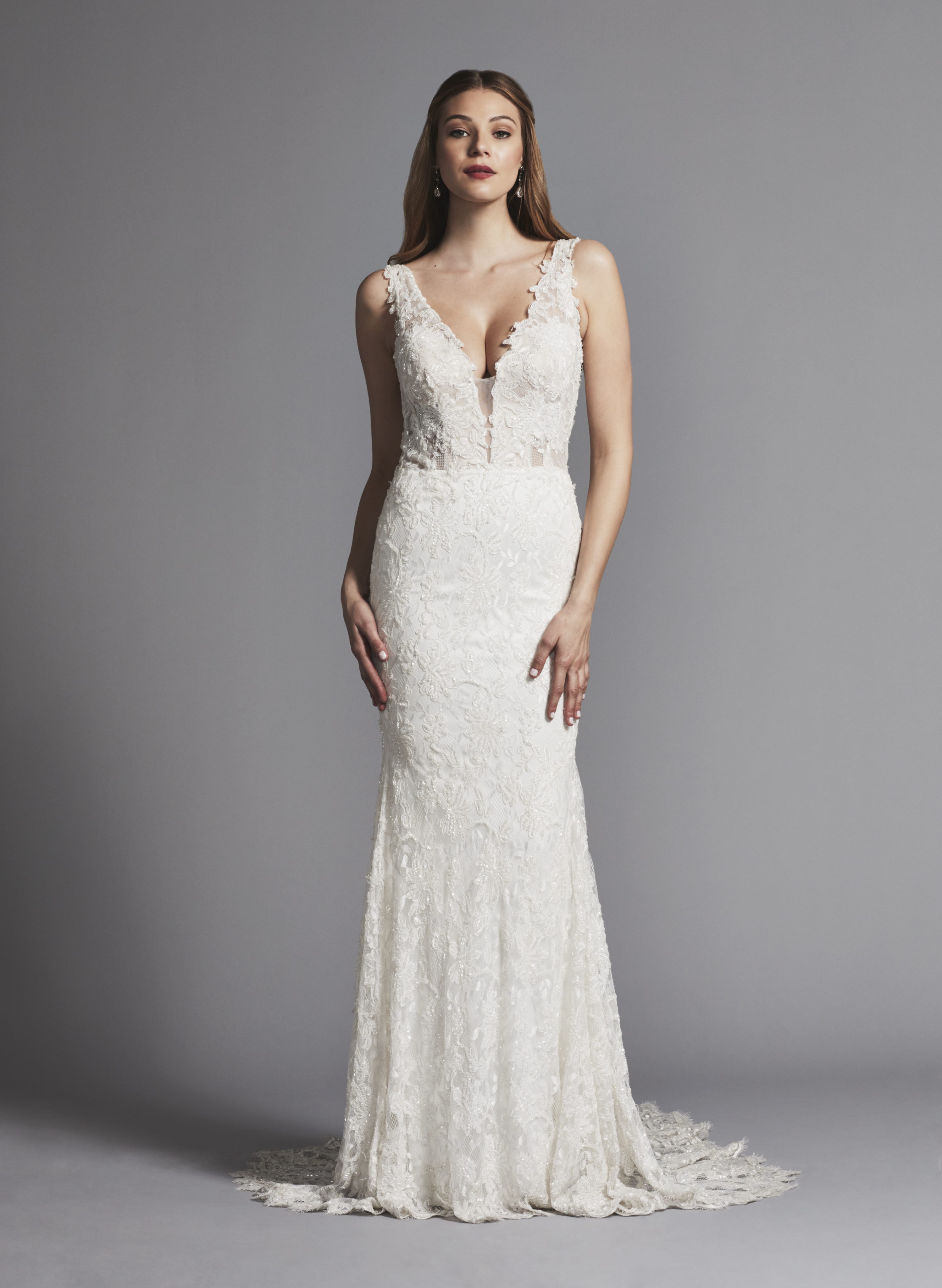 Elegant sheath wedding gowns designs images