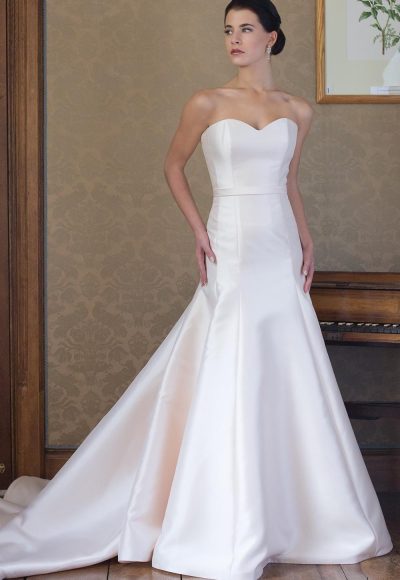 Strapless Sweetheart Neckline Fit And Flare Wedding Dress