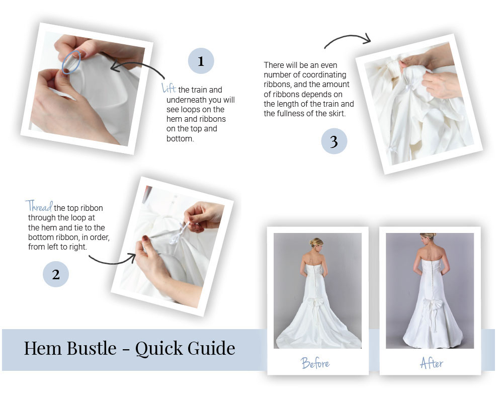 Wedding Dress Bustle Types & How They Work [VIDEO]