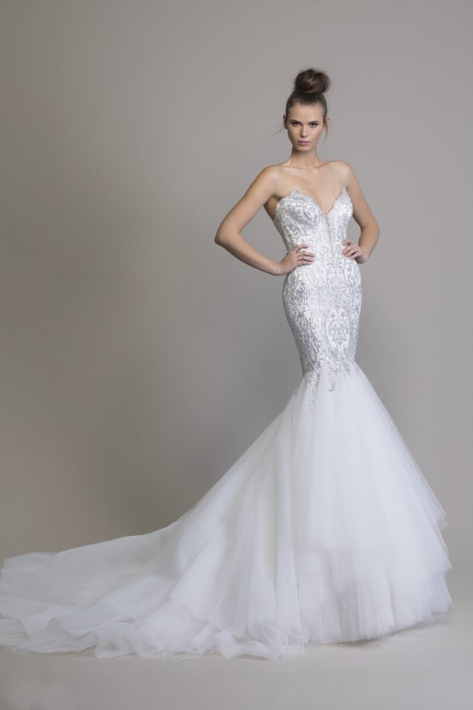 Mermaid Embellished Wedding Dress With Tulle Skirt Kleinfeld Bridal 9416