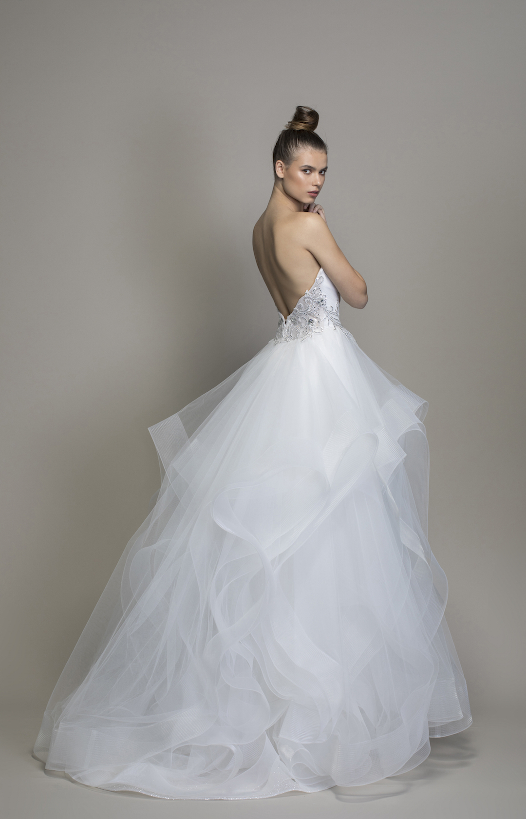 Strapless Textured Skirt Ball Gown Kleinfeld Bridal 0185