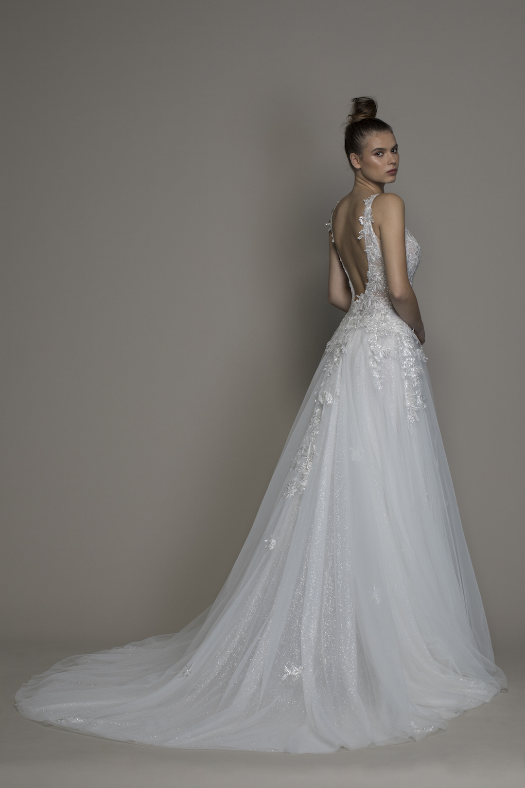  A line  V neck Tulle Embroidered  Wedding  Dress  Kleinfeld 