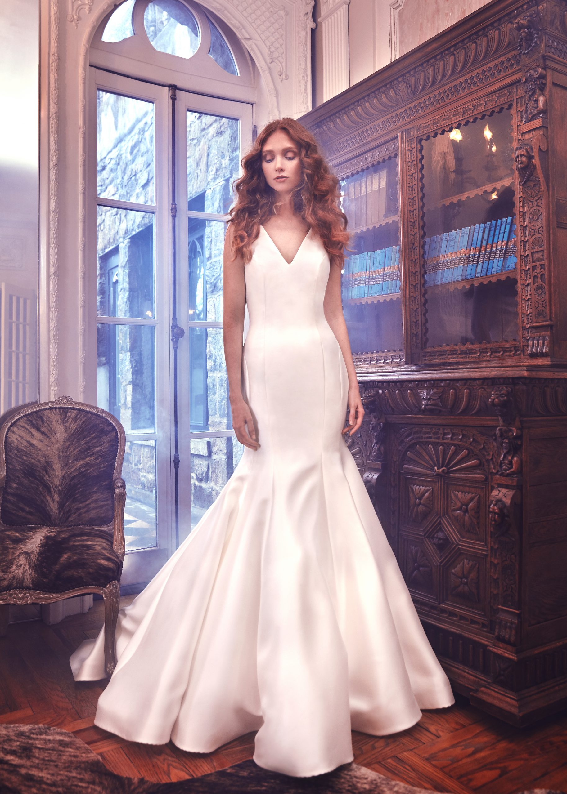 silk shantung wedding dress