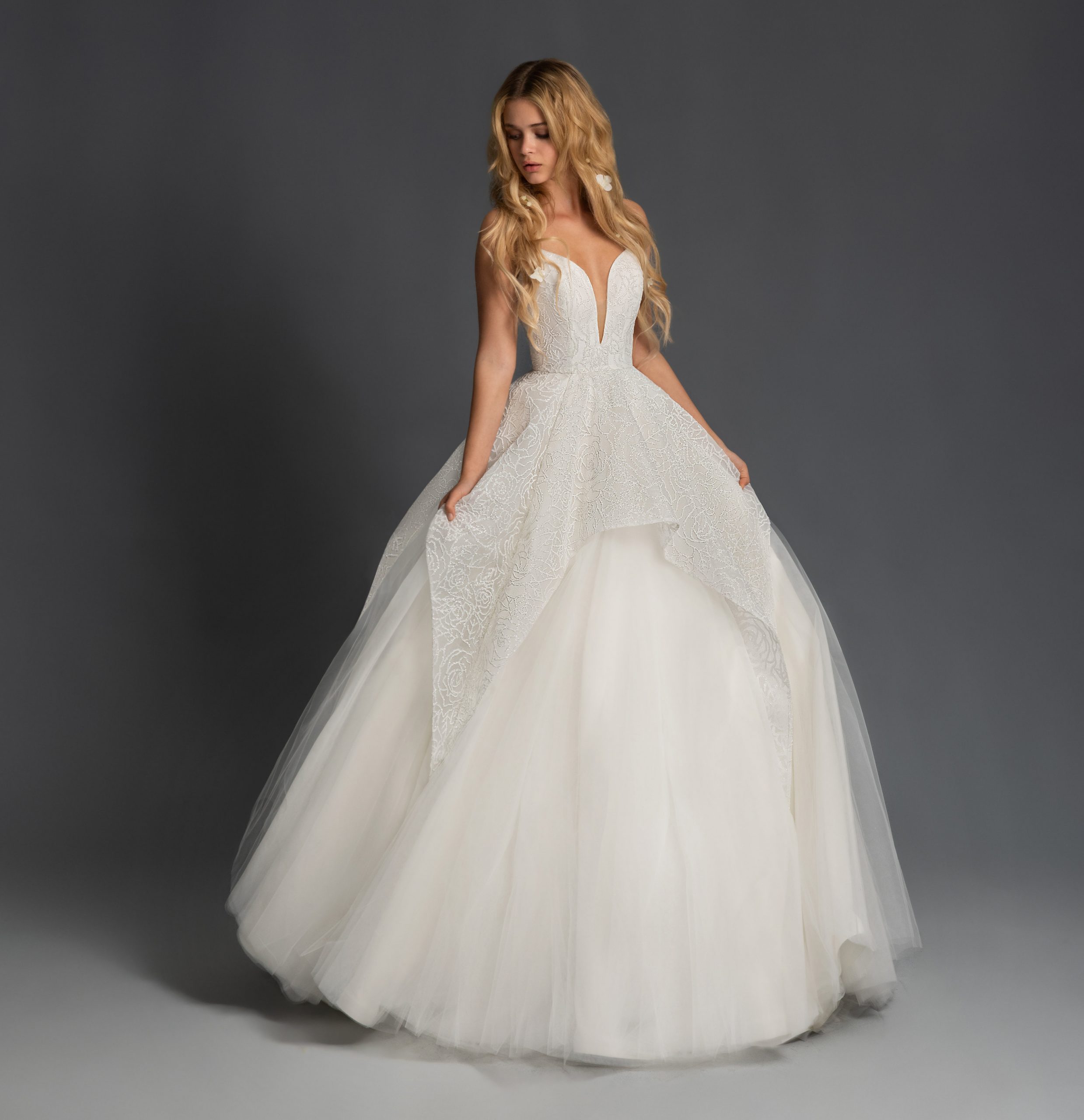 tulle bridal gown