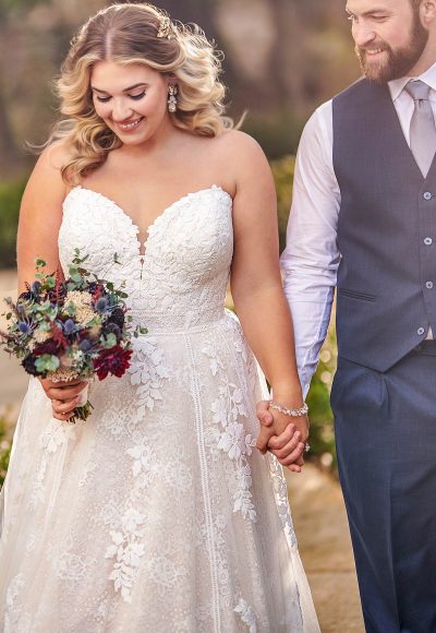 plus size purple and white wedding dresses