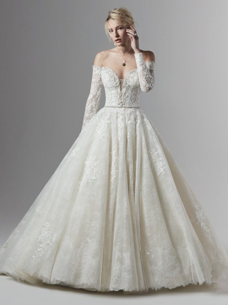 ball gown with lace