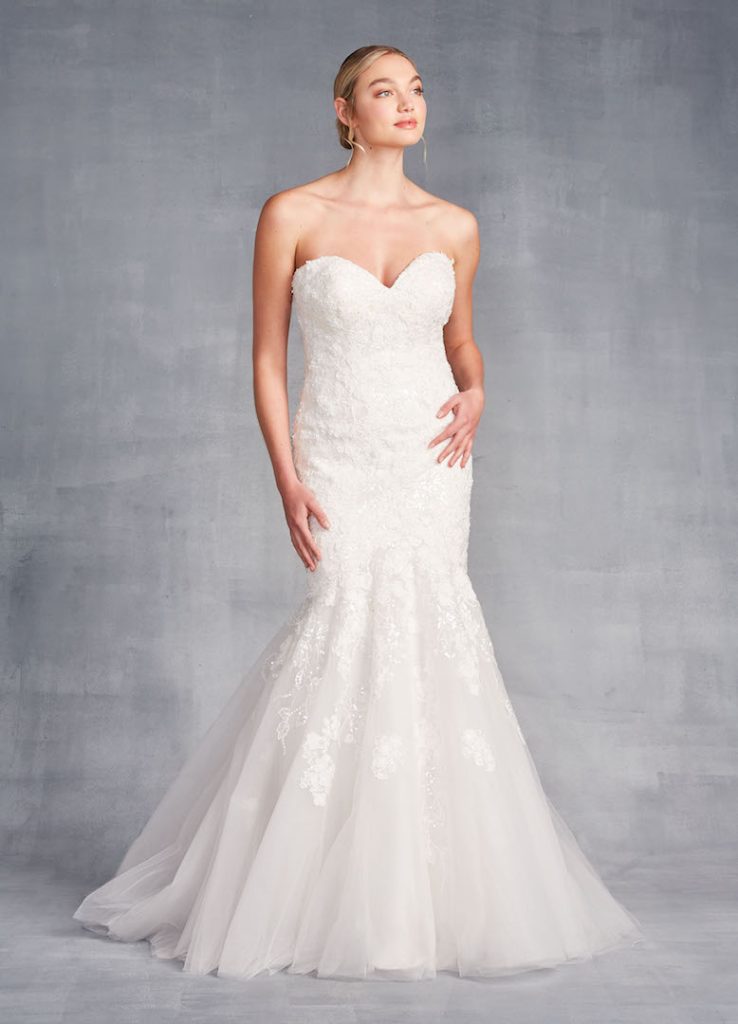 Strapless Sweetheart Neckline Mermaid Wedding Dress With Beading And ...