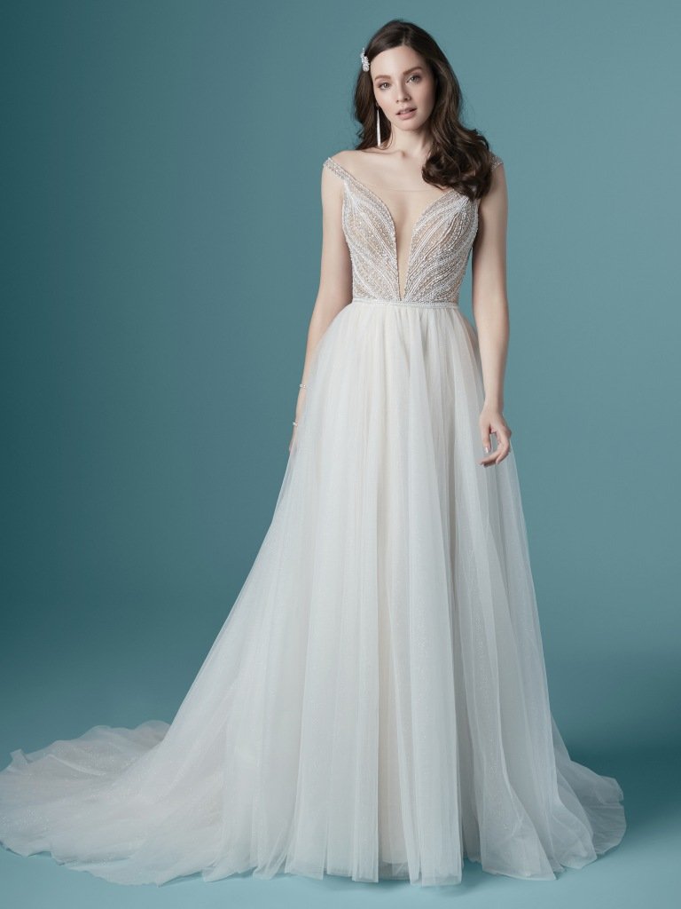 maggie sottero off the shoulder