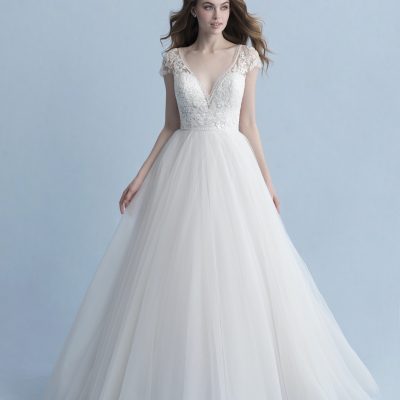 Cap Sleeve V-neckline Ball Gown Wedding Dress With Beaded Bodice And ...