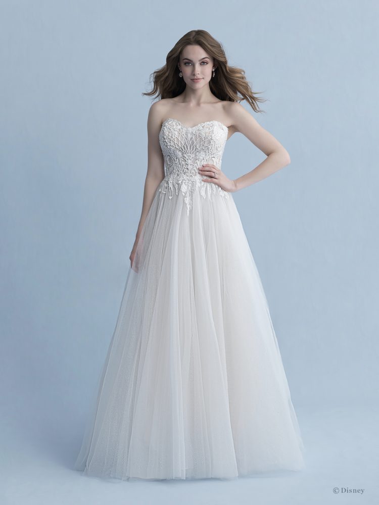 strapless a line gown