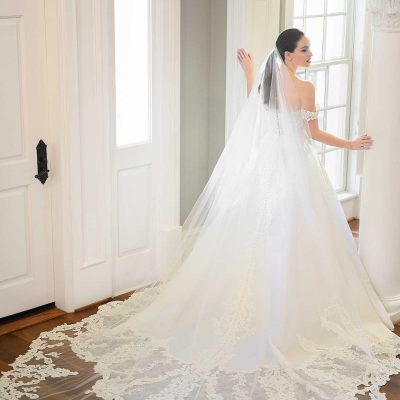 Off-the-shoulder Pearl Beaded Ball Gown Wedding Dress | Kleinfeld Bridal