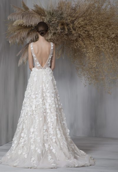 Romantic and Dramatic 3D Floral Ball Gown by Tony Ward - Image 2