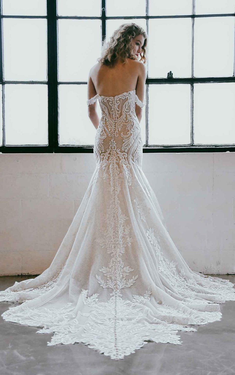 Sexy Vintage Long Sleeve White Lace Wedding Dresses Ball Gown Pnina Tornai Wedding Dress Vestido